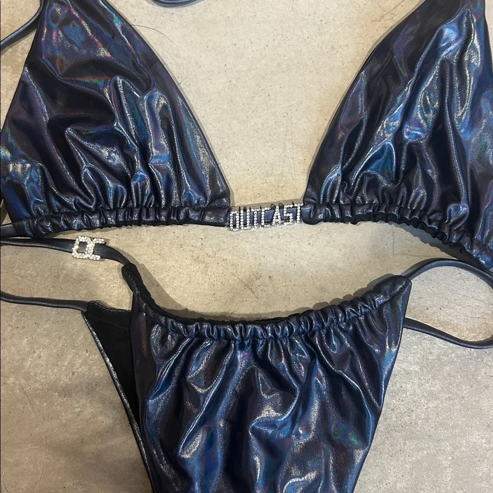 Outcast metallic Black Paloma bikini set - Picture 3 of 6